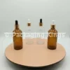 100ml Round Shoulder Glass Bottle with Dropper (5 Pack) – Amber & Clear Glass Bottles for Hair Oils, Serums, & Body Oils