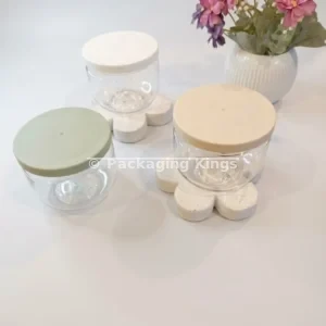 250g Clear Soft-Touch HDPE Plastic Jars with Airtight Lids (5 Pack) – For Body Creams, Scrubs, & Hair Treatments
