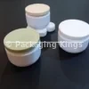 250g White Soft-Touch HDPE Plastic Jars with Airtight Lids (5 Pack) – For Body Creams, Scrubs, & Hair Treatments