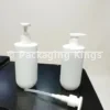 250ml White Flat Shoulder Plastic Pump Bottle with White Lotion Pump (5 Pack) – Sleek Containers for Lotions, Shampoos, & Body Wash