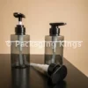 300ml Translucent Black Flat Shoulder Plastic Pump Bottle with Black Lotion Pump (5 Pack) – Smoke-Black Containers for Lotions, Shampoos, & Body Wash