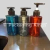 300ml Flat Shoulder Plastic Pump Bottle with Black Lotion Pump (5 Pack) – Light-Filtering Amber Containers for Lotions, Shampoos, & Body Wash