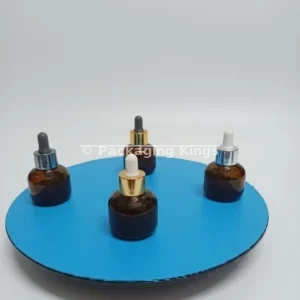30ml Plump Amber Glass Serum Bottle with Pump or Dropper (5 Pack) – Light-Protecting Glass Bottles for Vitamin C, Oils, & Serums