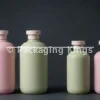 300ml & 500ml Soft-Touch HDPE Plastic Bottles with Beige Lids (5 Pack) – Pink & Green Bottles for Lotions, Shampoos, & Body Wash