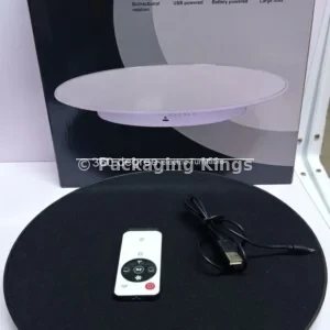 Large Digital Rotary Display Stand with Remote & Battery Backup – Motorized 360-Degree Rotating Turntable for Photography & Exhibitions
