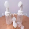 100ml/150ml Foaming Pump Bottles with Soft Silicone Brush Top (5 Pack) – Frosted & Clear Facial Cleanser Dispensers