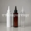 Hair Oil Bottle with Root Applicator Comb (5 Pack) – Amber, White, & Clear Plastic Oil Bottles for Scalp Application