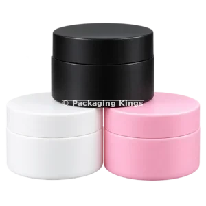 Double-Walled PET Cosmetic Jar for Face Creams & Moisturizers (Clear Plastic, Shatter-Proof)