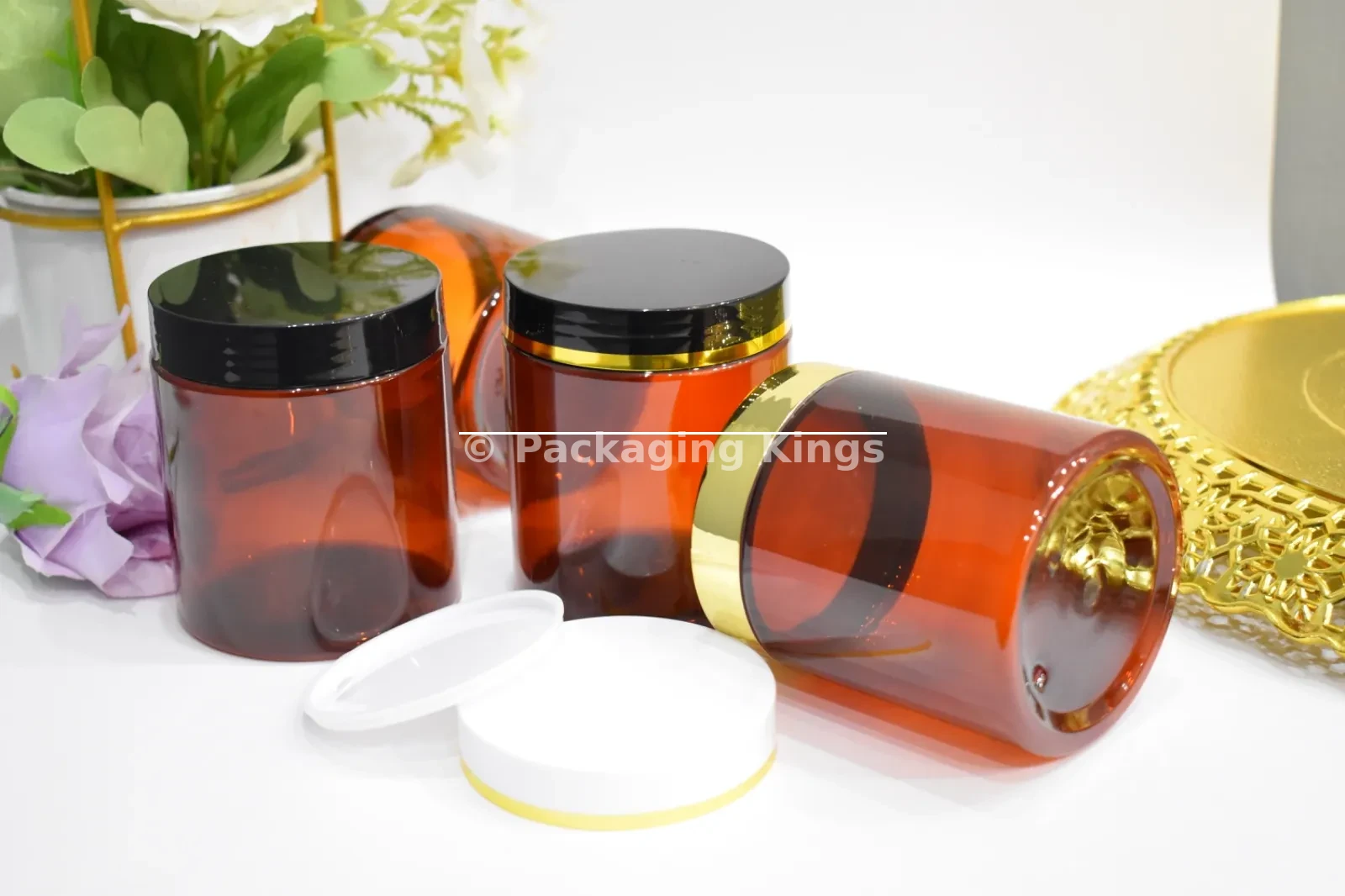 Tall Amber PET jar2