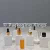 White Rectangular Glass Serum Bottles with Dropper, Pump, Spray, or Screw Cap (5 Pack) – White Glass Bottles for Face & Hair Serums