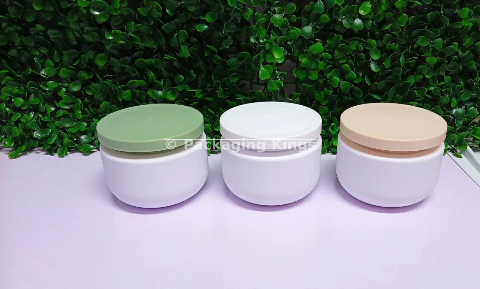White Soft touch jars